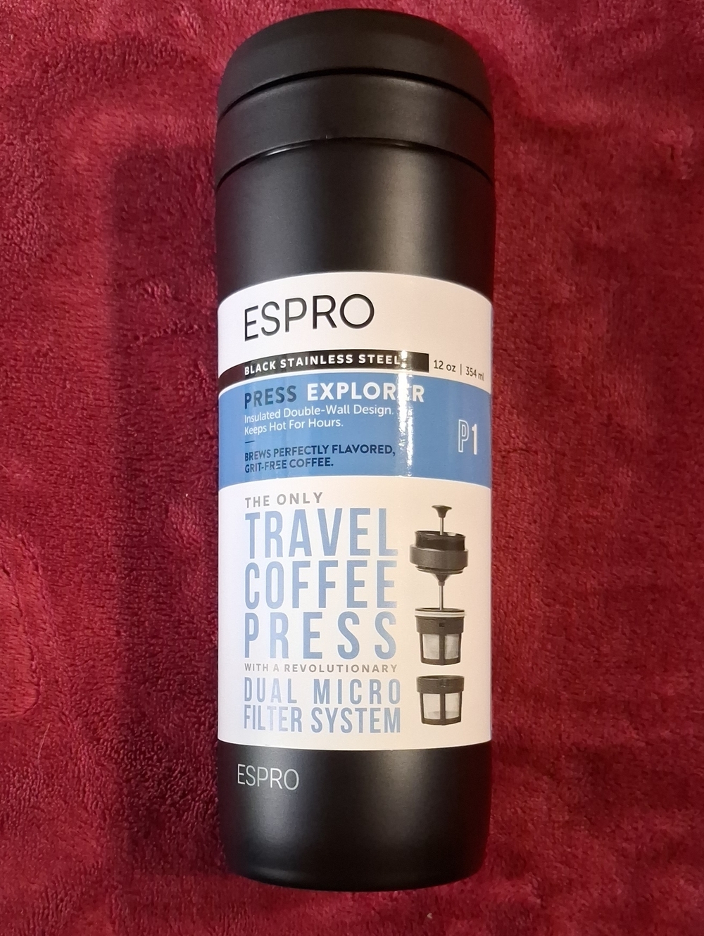 Black Travel Coffee Press - Black
